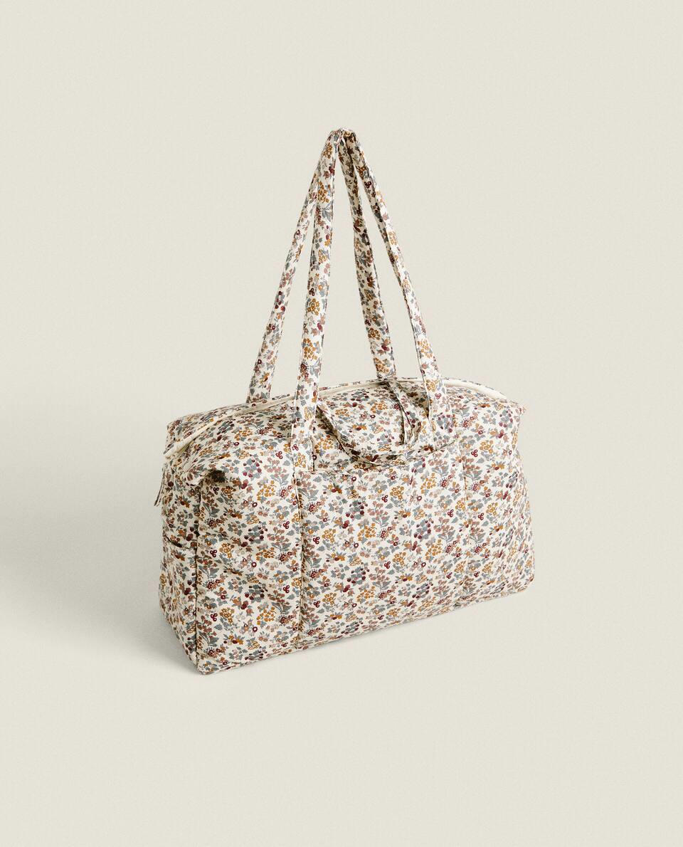 FLORAL PRINT FABRIC CHILDREN’S MATERNITY BAG