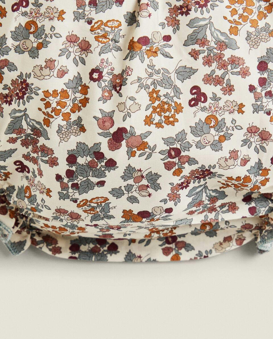 FLORAL PRINT FABRIC BABY BLOOMERS
