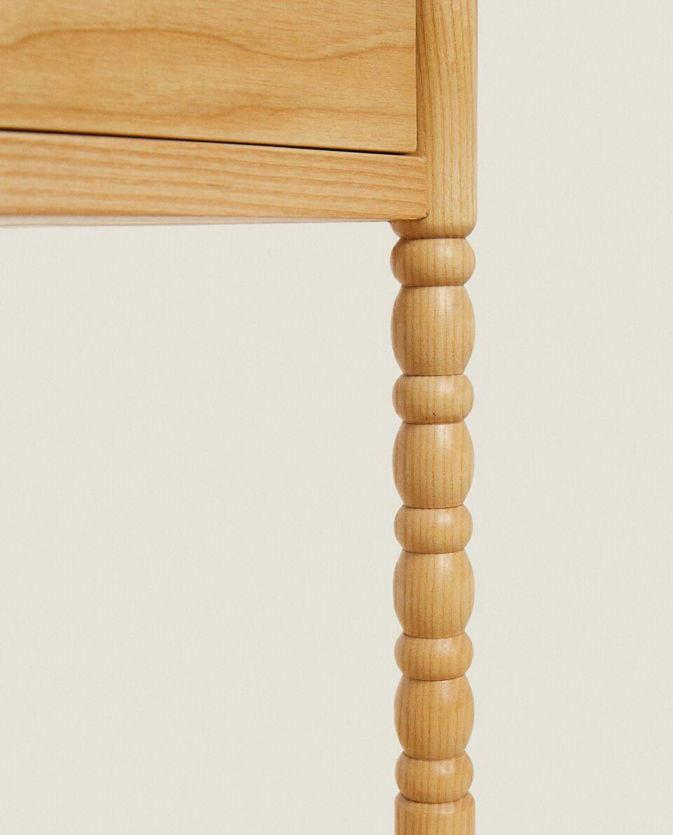 WOODEN BEDSIDE TABLE