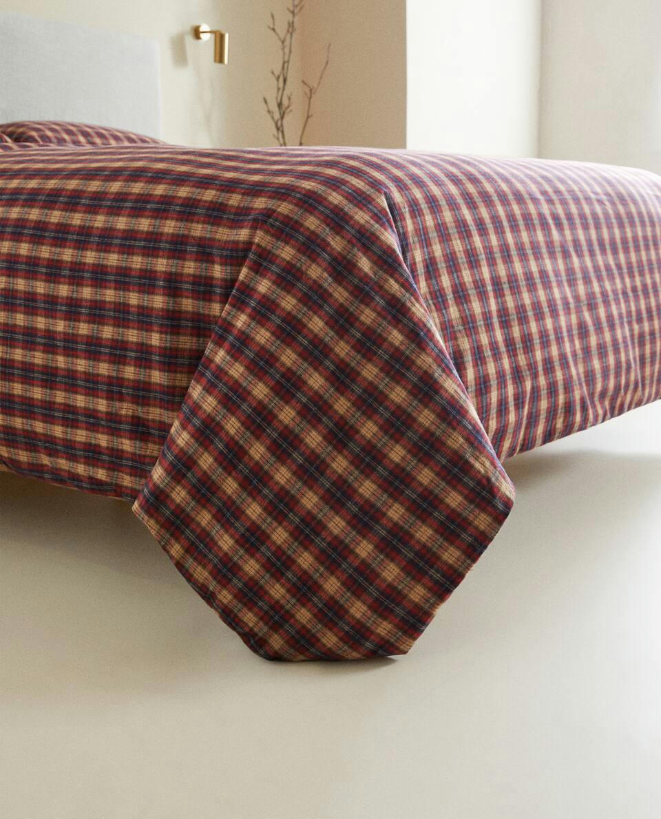 CHECK FLANNEL CHRISTMAS DUVET COVER