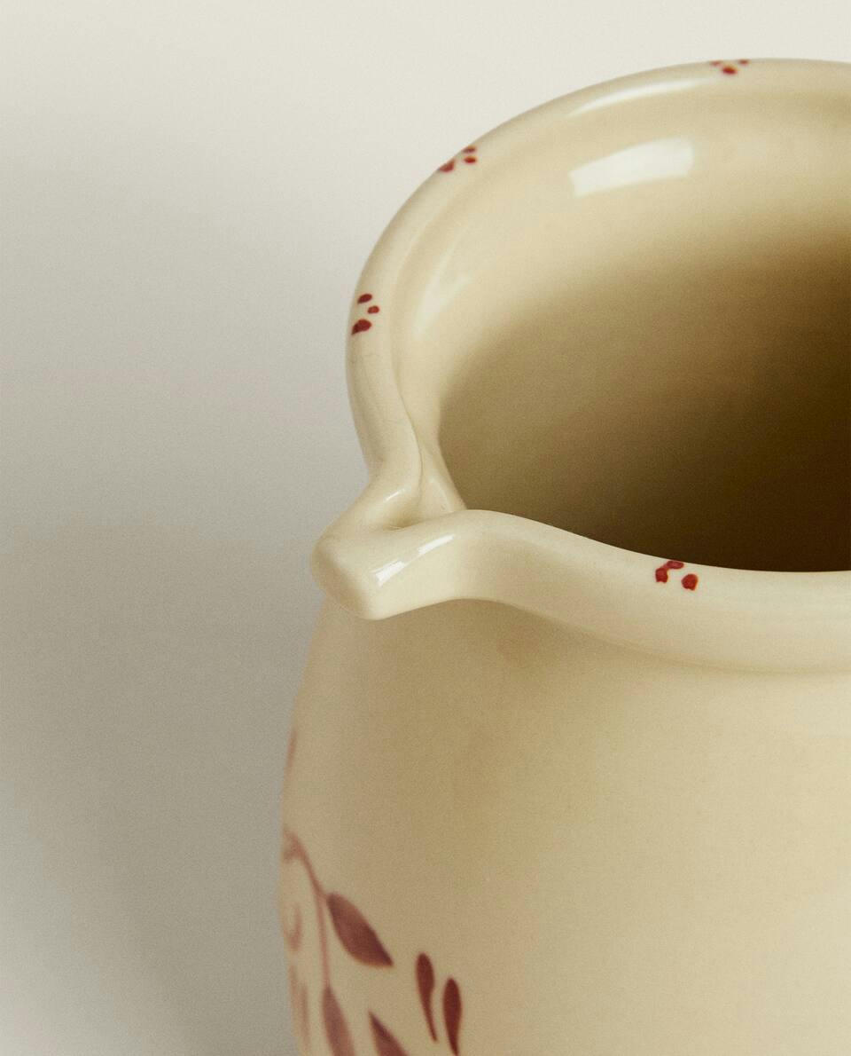 PAINTED CERAMIC CHRISTMAS JUG