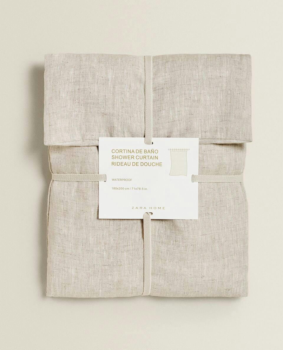 LINEN SHOWER CURTAIN
