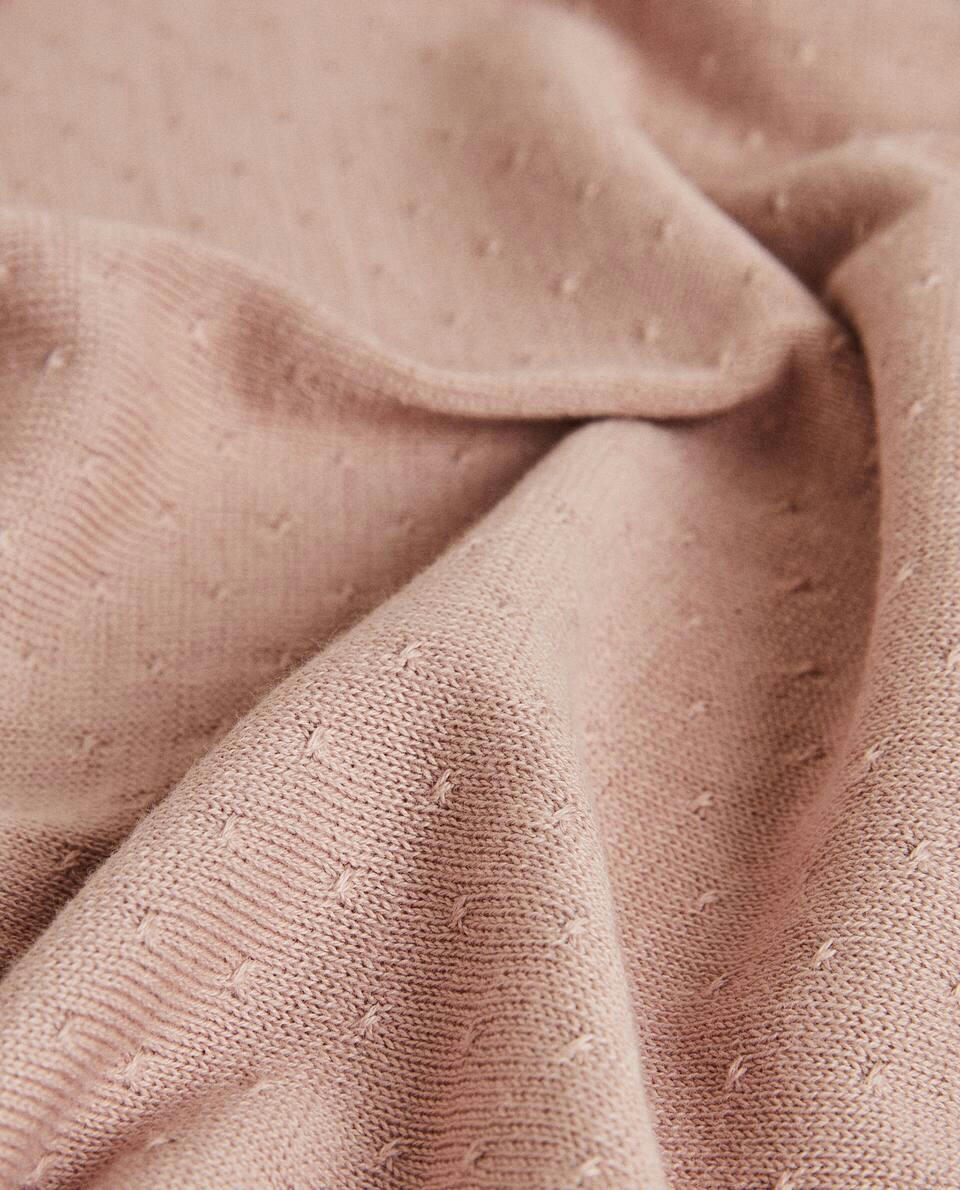 COTTON KNIT BLANKET