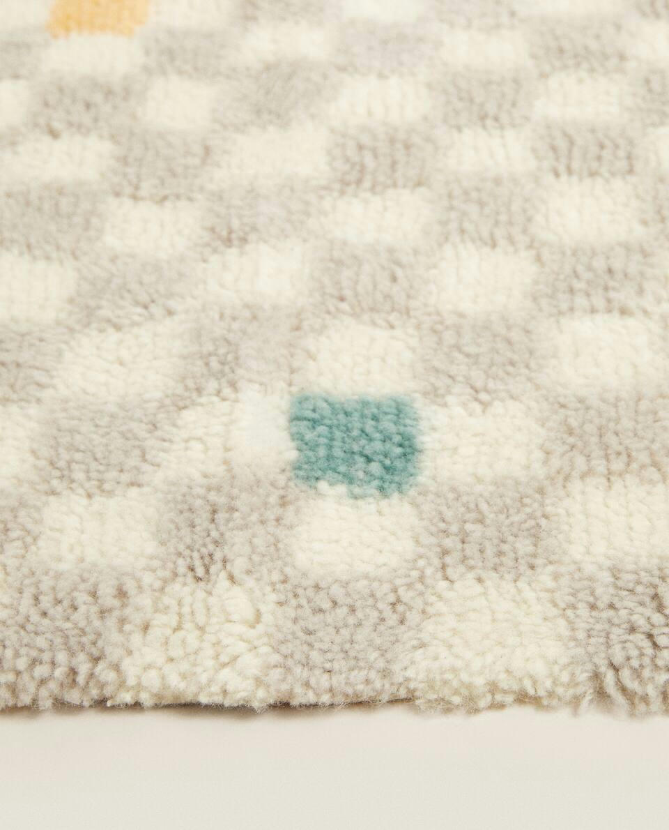 KIDS’ CHECK WOOL RUG