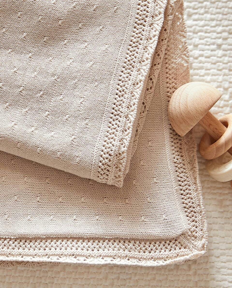 COTTON KNIT BLANKET