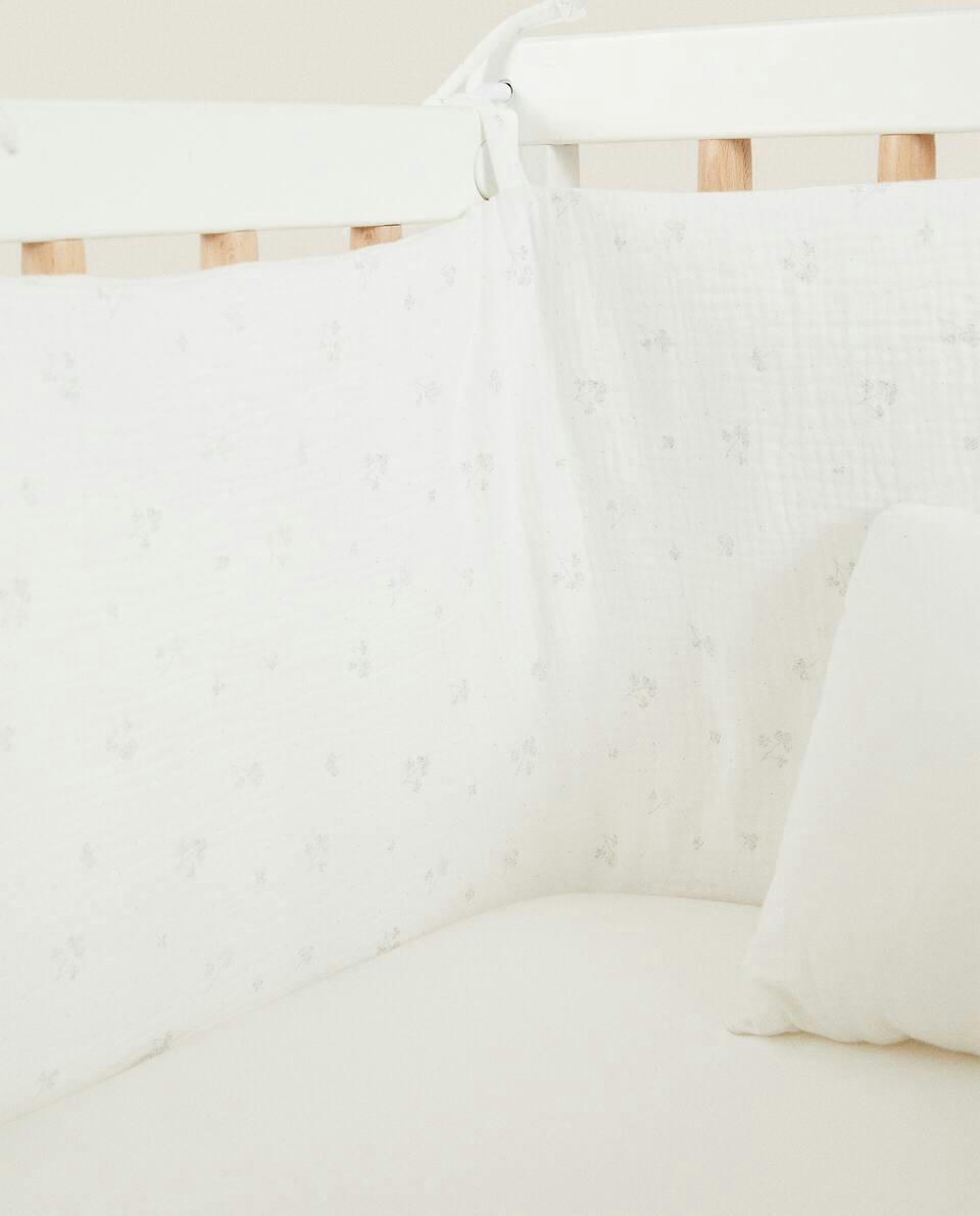 COT BUMPER COVER WITH CLOVER PRINT