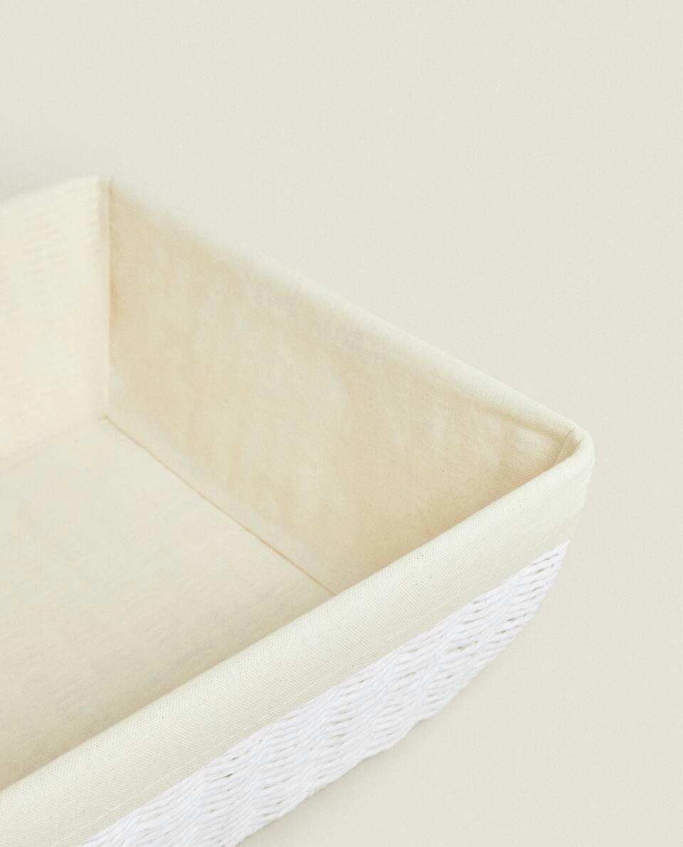 IRONING BASKET WITH FABRIC LINING