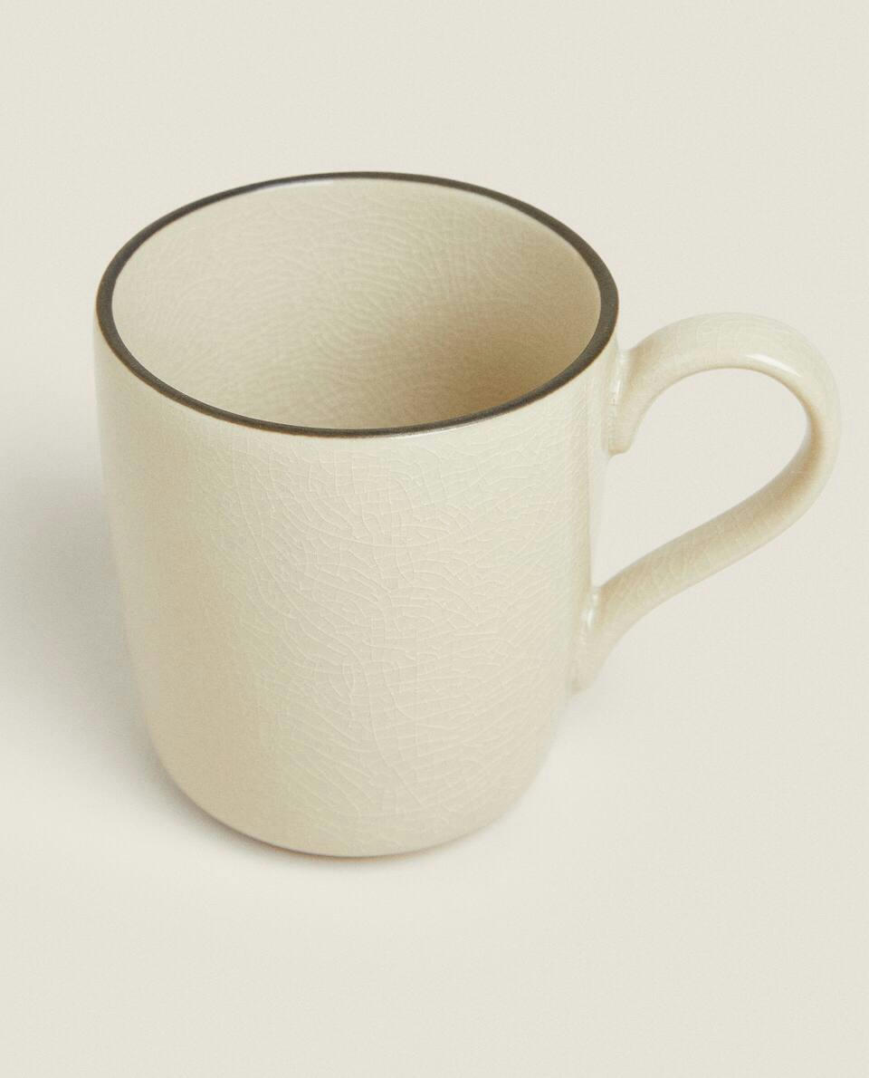 STONEWARE MUG WITH RIM