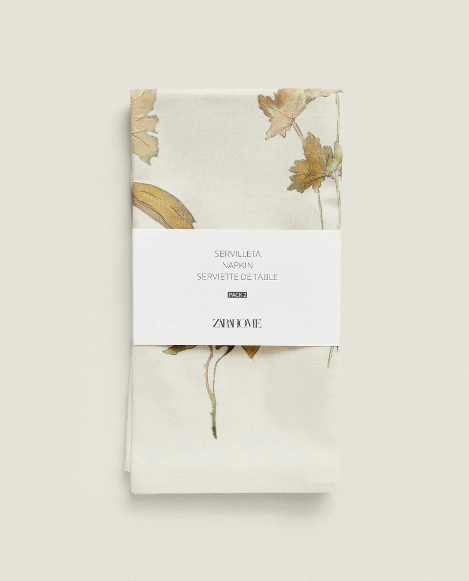 FLORAL COTTON NAPKINS (PACK OF 2)