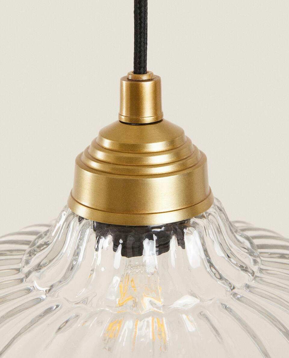 WAVY GLASS CEILING LAMP