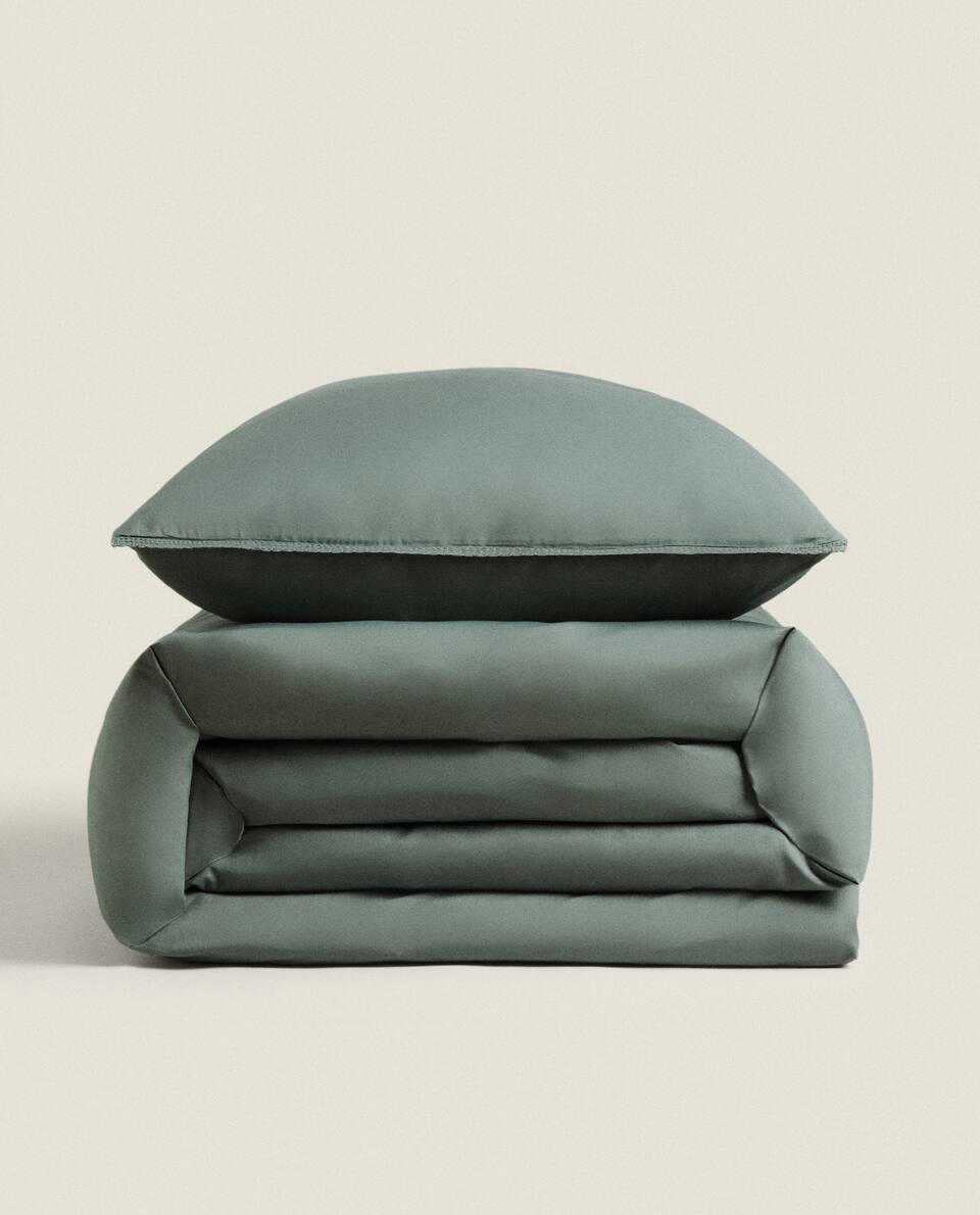 CHILDREN'S TOPSTITCHED COTTON DUVET COVER