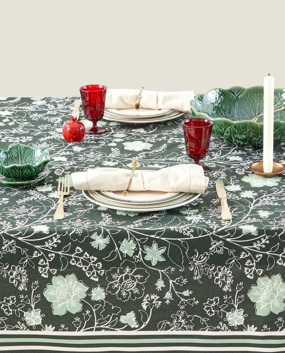 FLORAL COTTON TABLECLOTH
