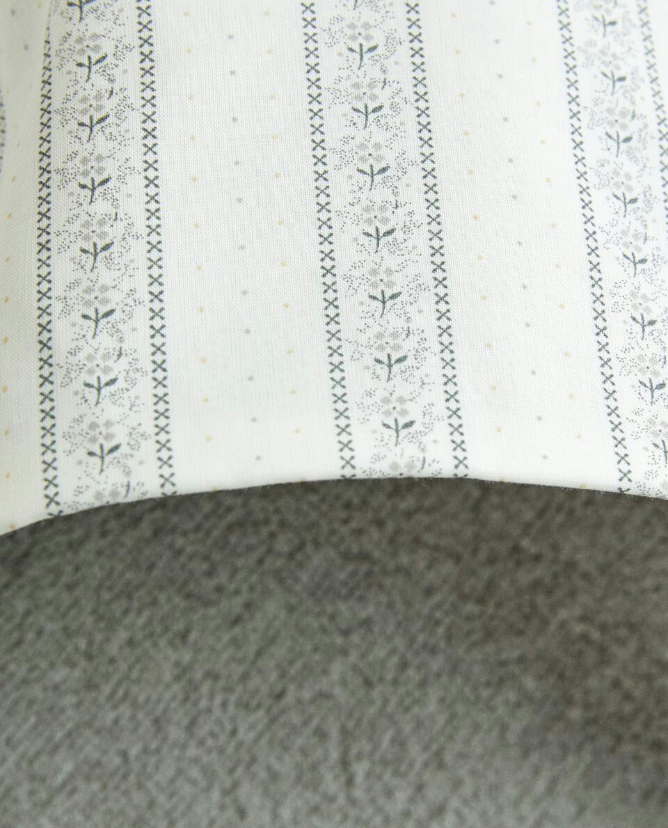 BABY CAPE WITH FLORAL BORDER