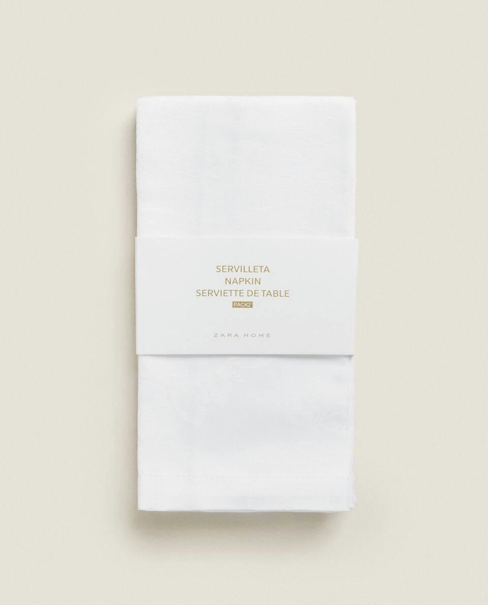 FLORAL JACQUARD NAPKINS (PACK OF 2)