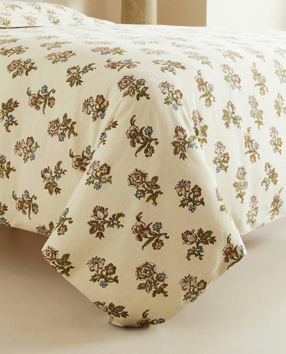 FLORAL PRINT DUVET COVER