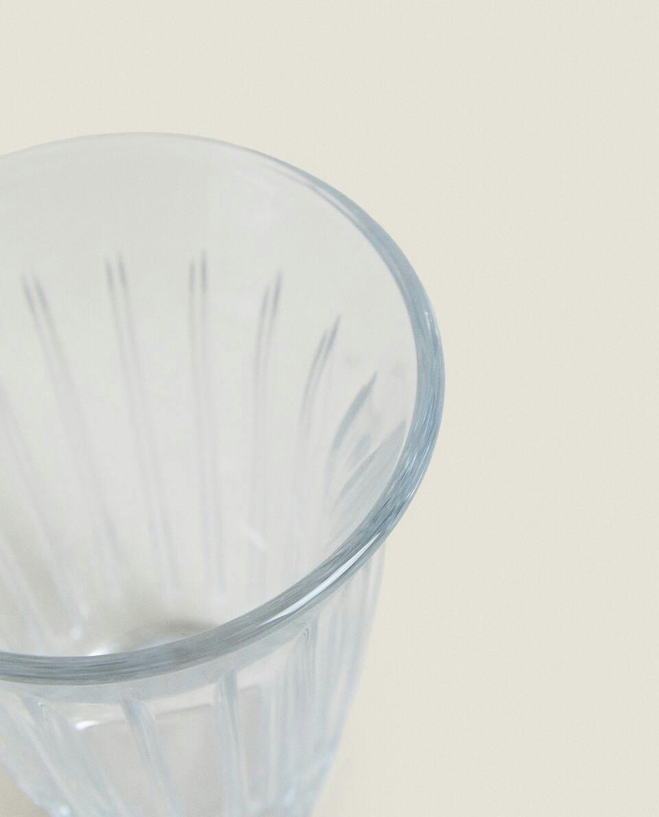 FACETED GLASS TUMBLER