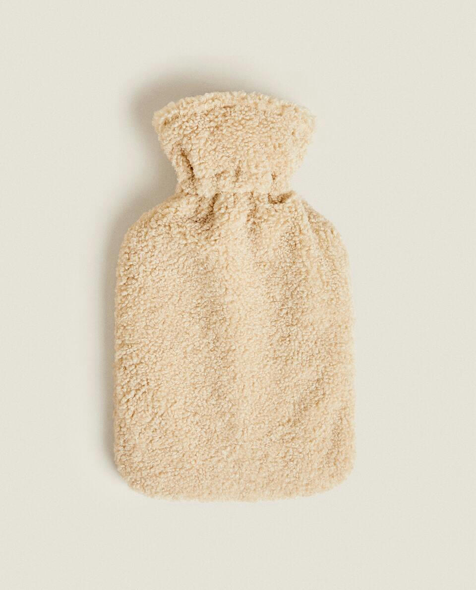 FAUX SHEARLING WATER BOTTLE