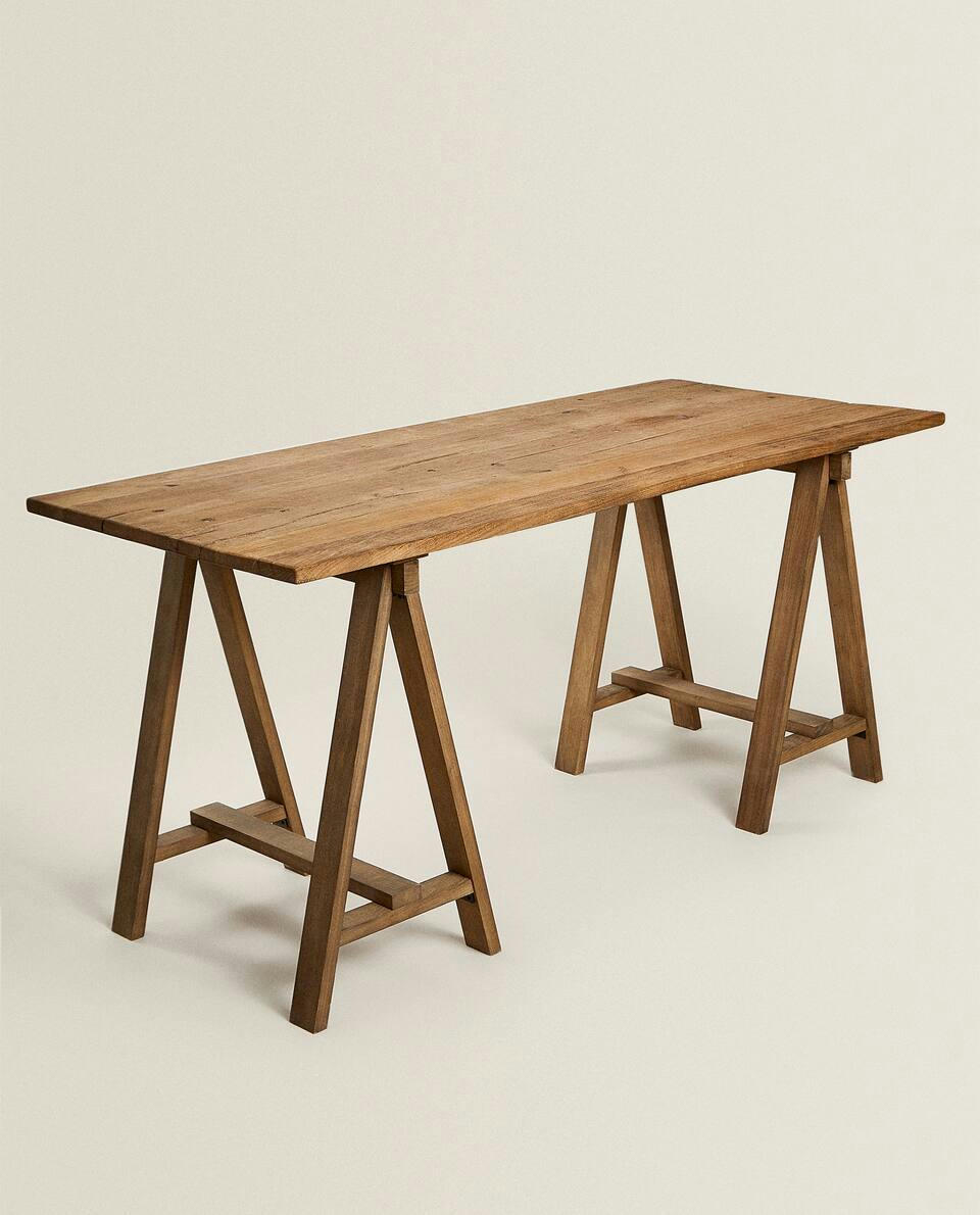 ELM WOOD TRESTLE TABLE