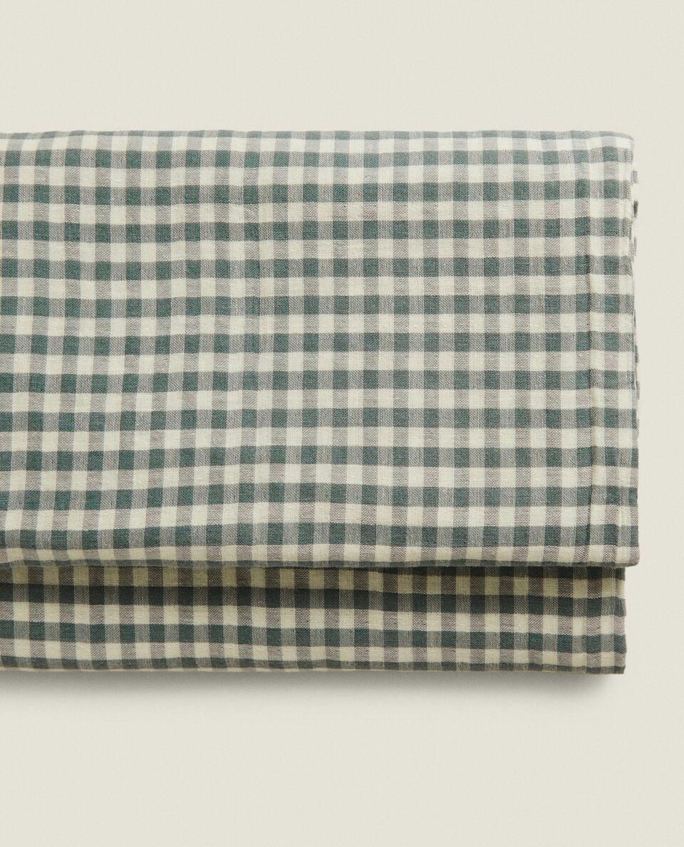 GINGHAM DUVET COVER AND PILLOWCASE SET