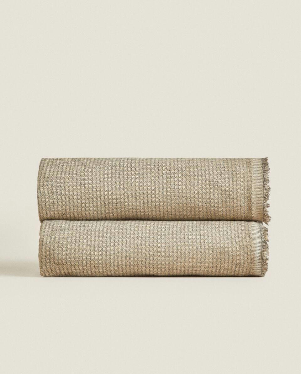 COTTON BLANKET WITH FRINGING