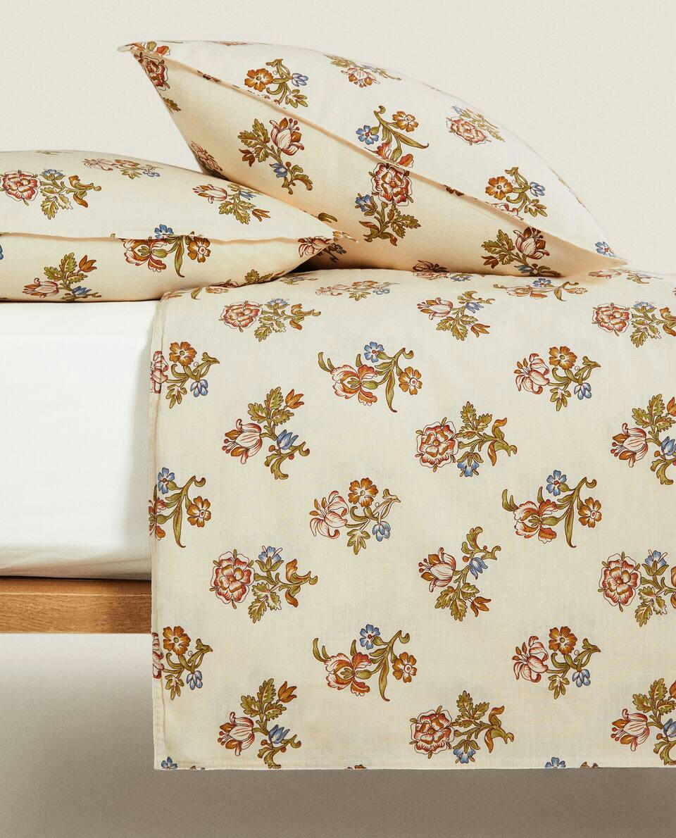 FLORAL PRINT DUVET COVER