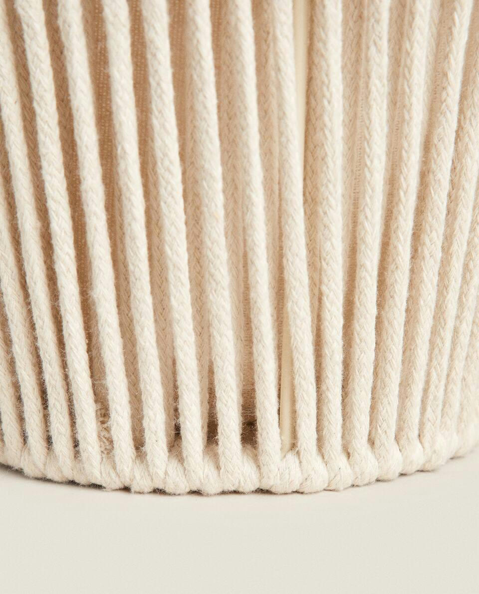 COTTON LINED WASTEPAPER BASKET