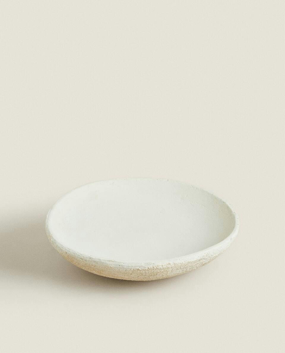 ROUGH-TEXTURE CERAMIC TRAY