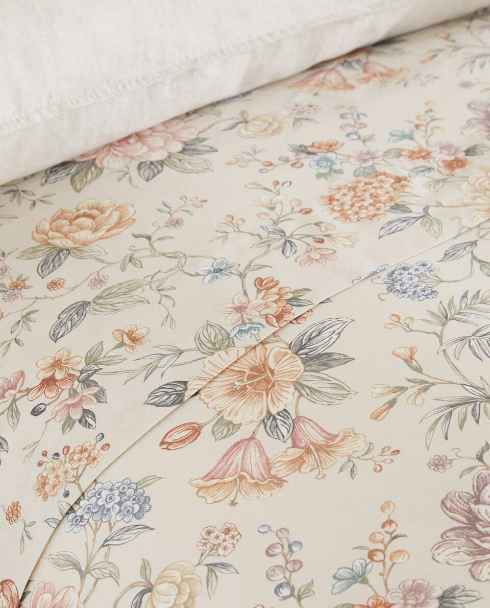 FLORAL PRINT DUVET COVER
