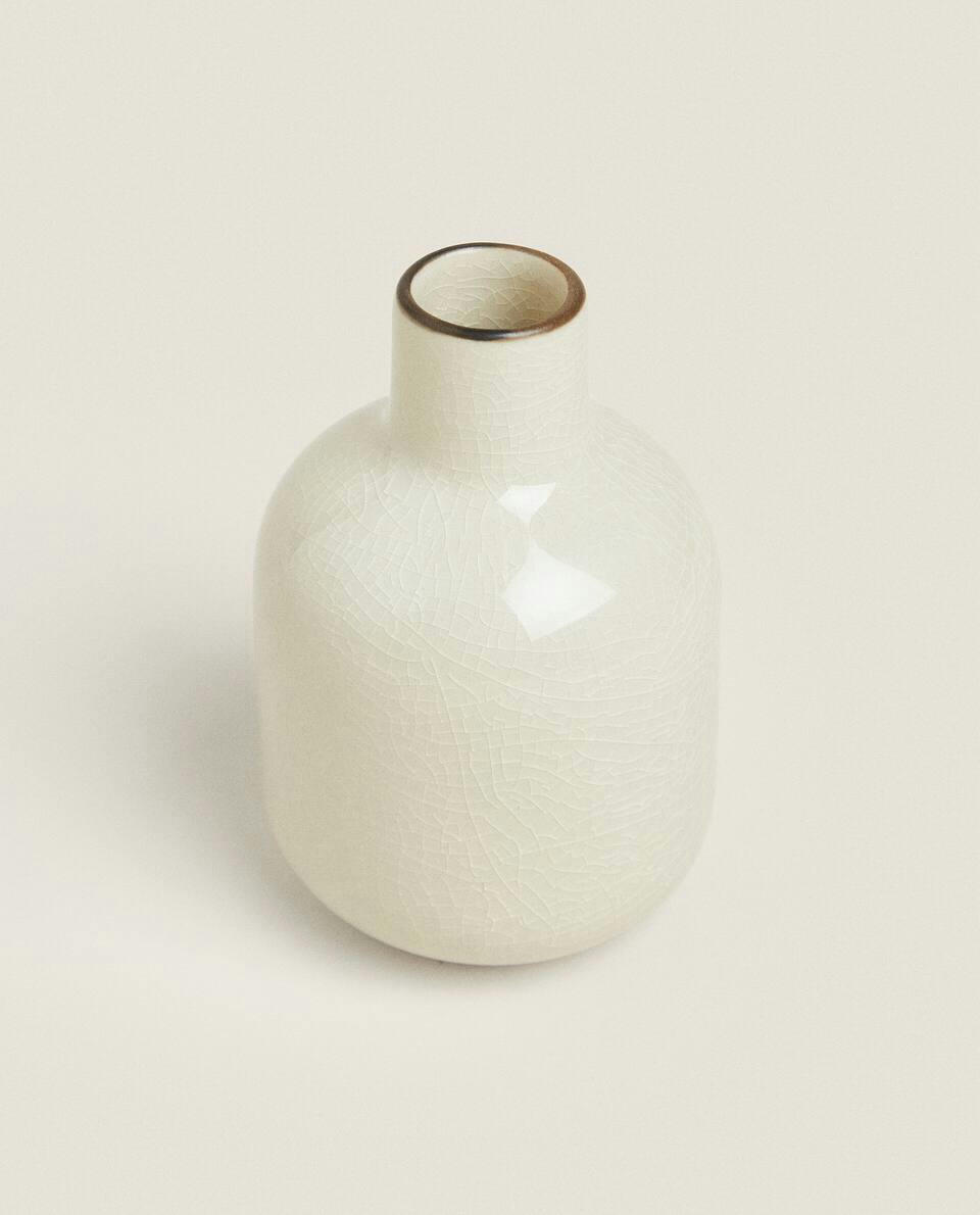 STONEWARE CRACKLED VASE