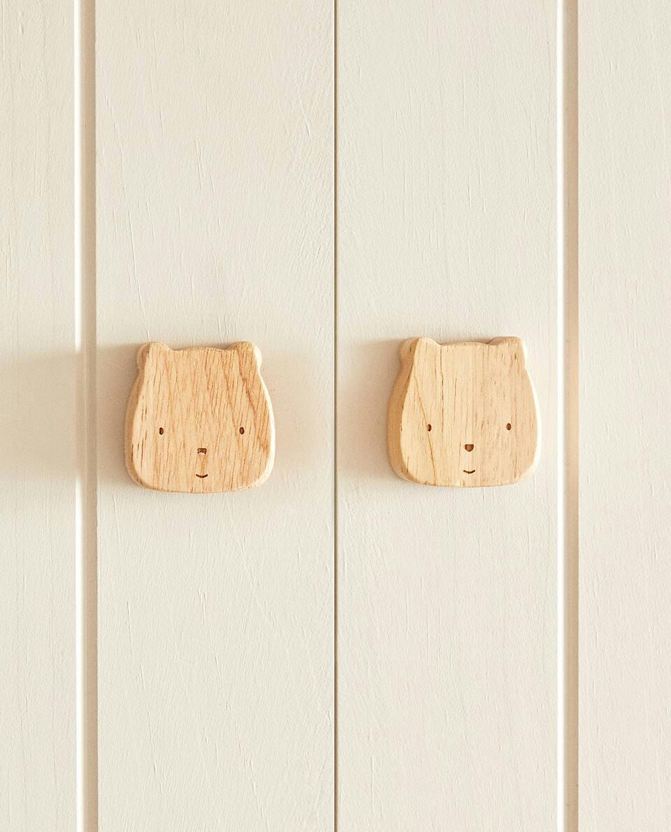 BEAR DOOR KNOB (PACK OF 2)