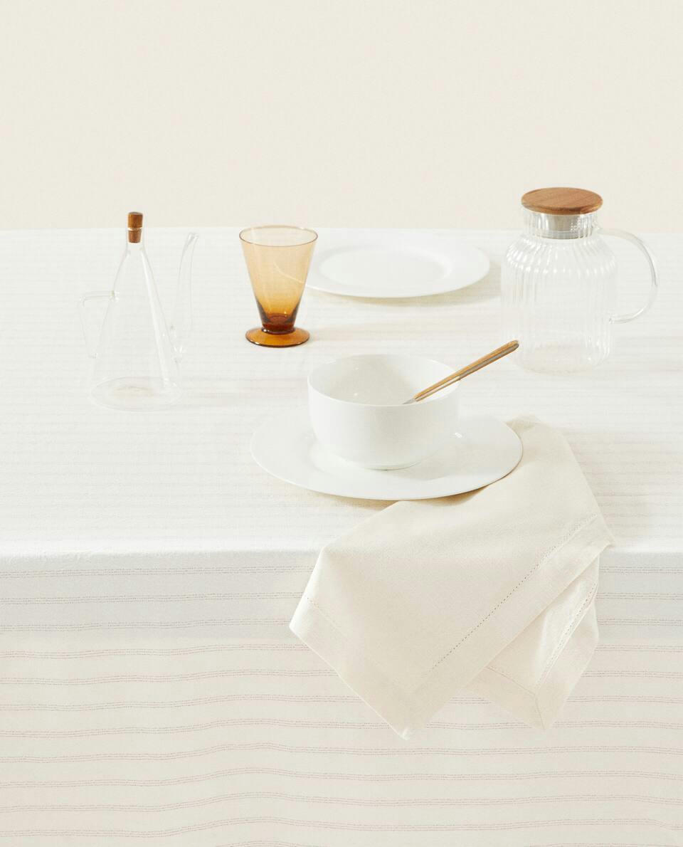 STRIPED COTTON TABLECLOTH