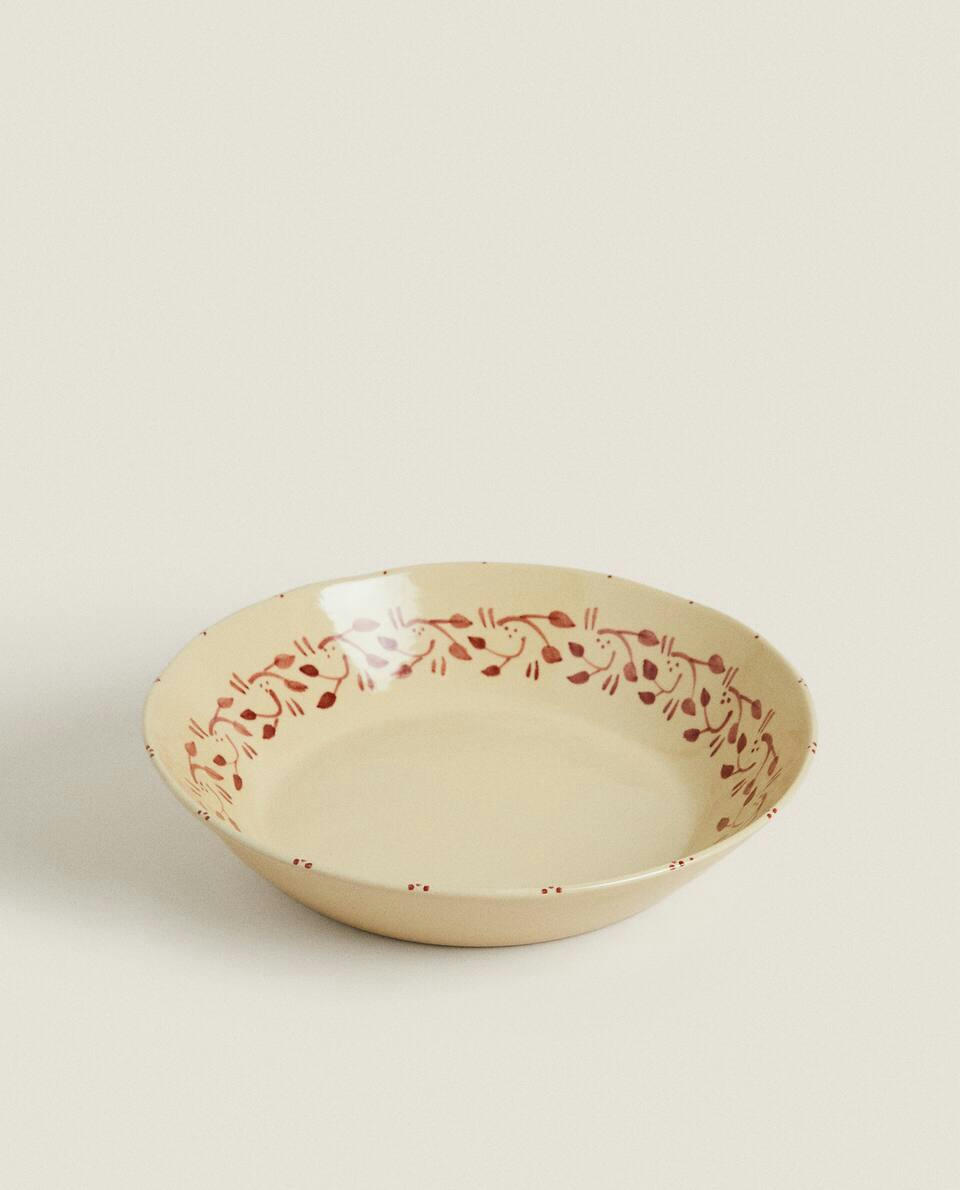 PAINTED CERAMIC CHRISTMAS BOWL