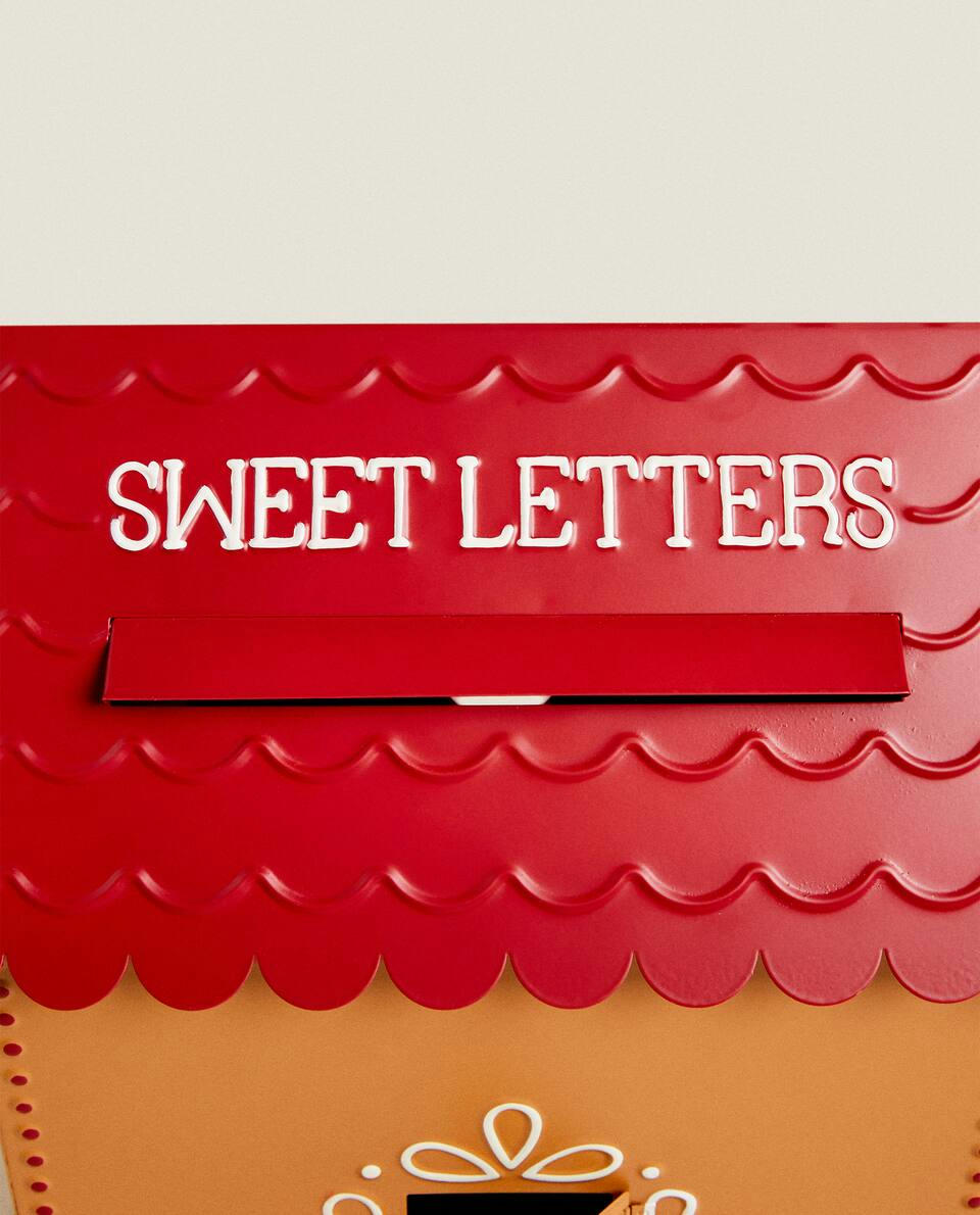 CHILDREN’S CHRISTMAS GINGERBREAD HOUSE LETTER BOX