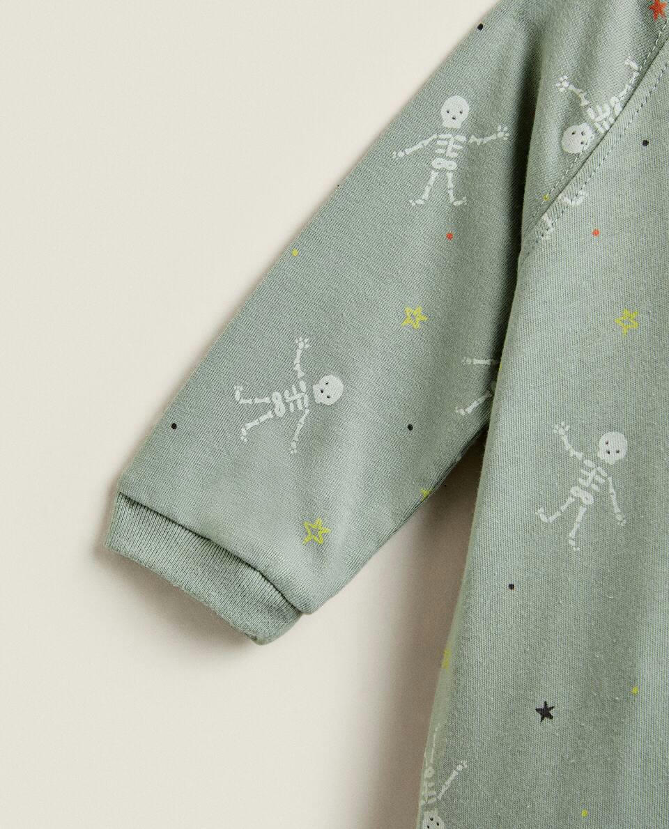 HALLOWEEN BABY ROMPER WITH SKELETONS