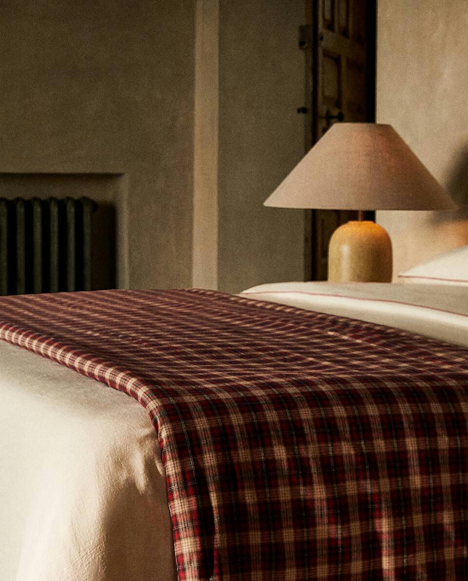 LINEN CHRISTMAS DUVET COVER WITH PIPING