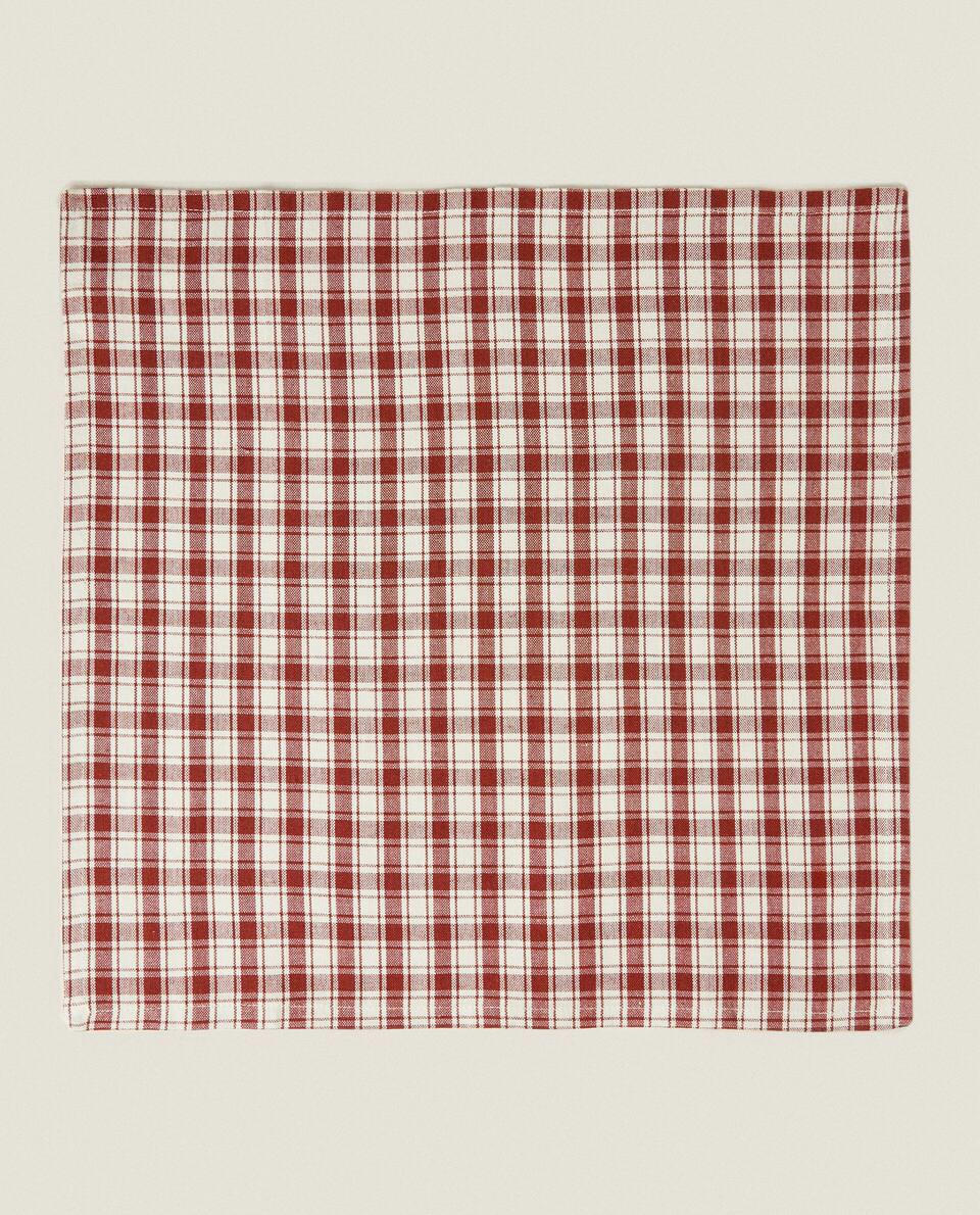 CHECK COTTON NAPKINS (PACK OF 2)