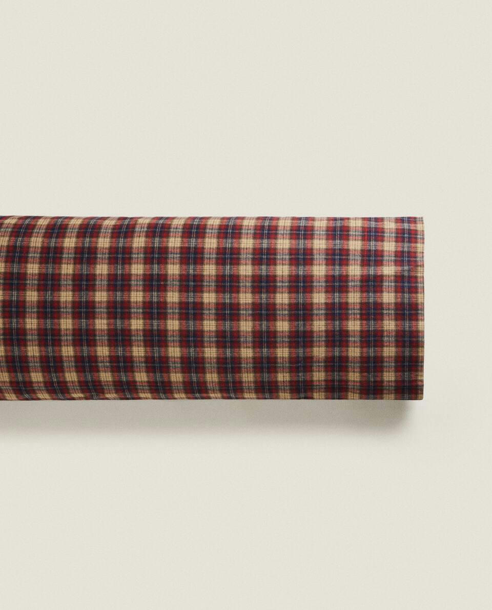 CHECK FLANNEL CHRISTMAS PILLOWCASE