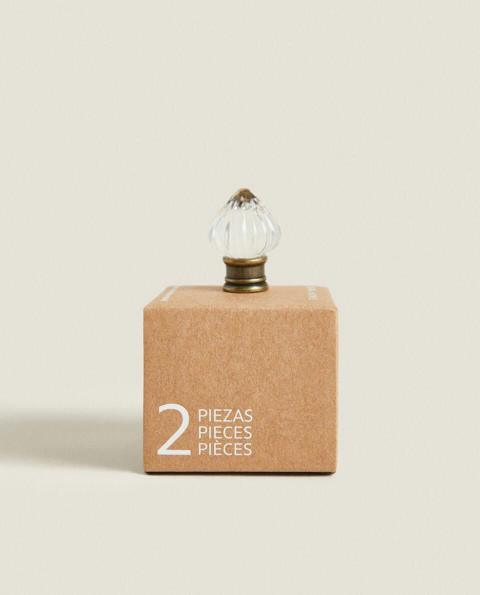 ACRYLIC FLOWER DOOR KNOB (PACK OF 2)