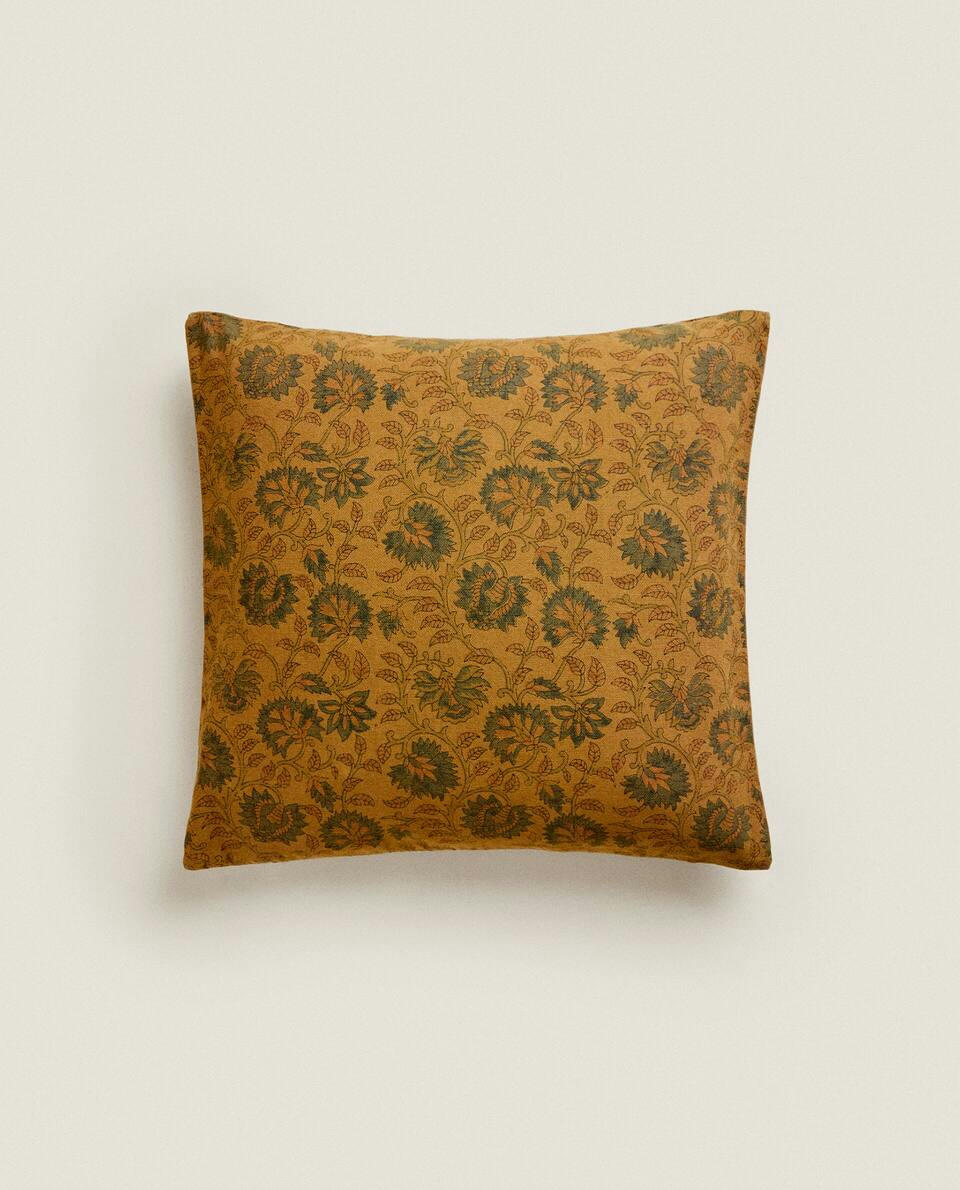 FLORAL PRINT CUSHION COVER