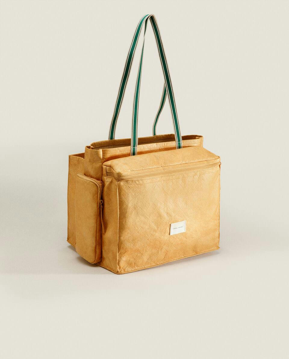 SHOPPING BAG WITH PAPER COMPARTMENTS