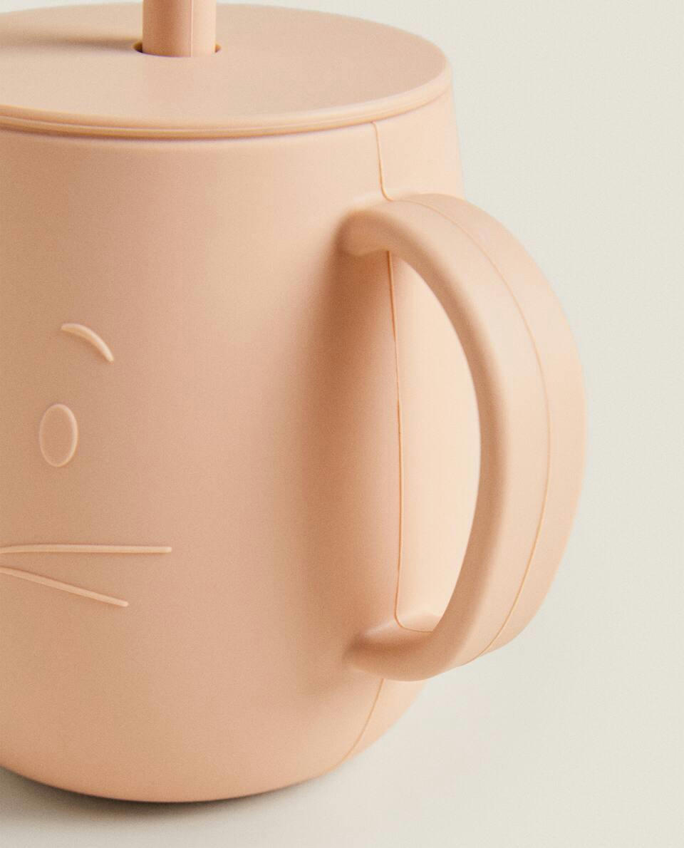 MOUSE SILICONE TUMBLER WITH STRAW