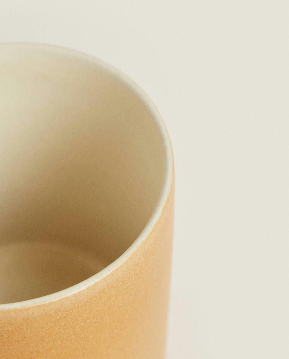 COLOURED STONEWARE MUG