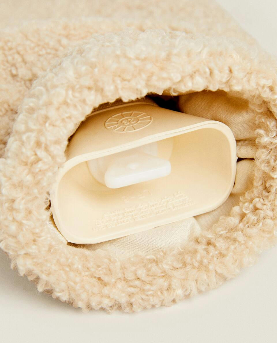 FAUX SHEARLING WATER BOTTLE