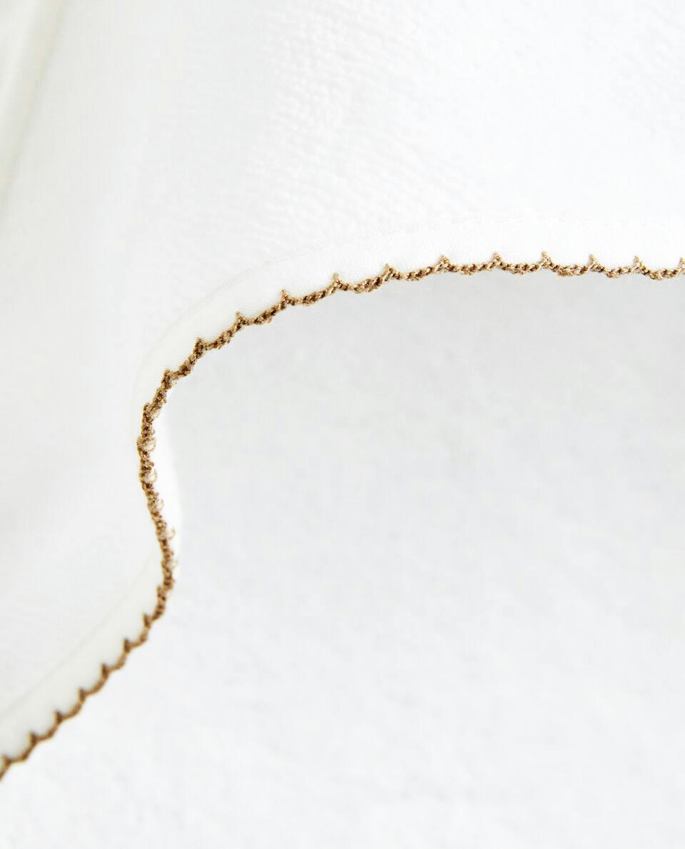 VELOUR CAPE WITH TRIM DETAIL