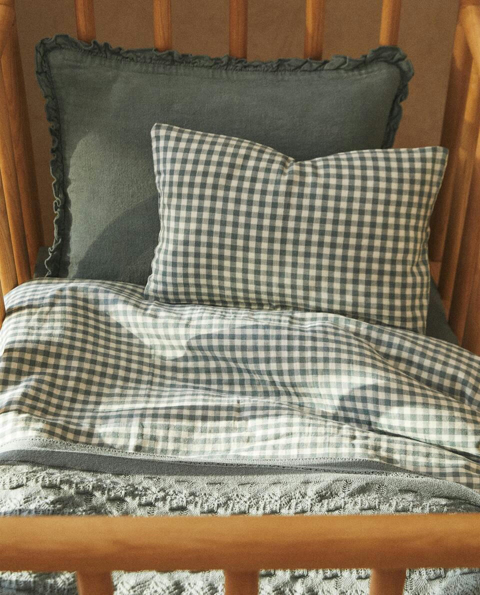 GINGHAM DUVET COVER AND PILLOWCASE SET