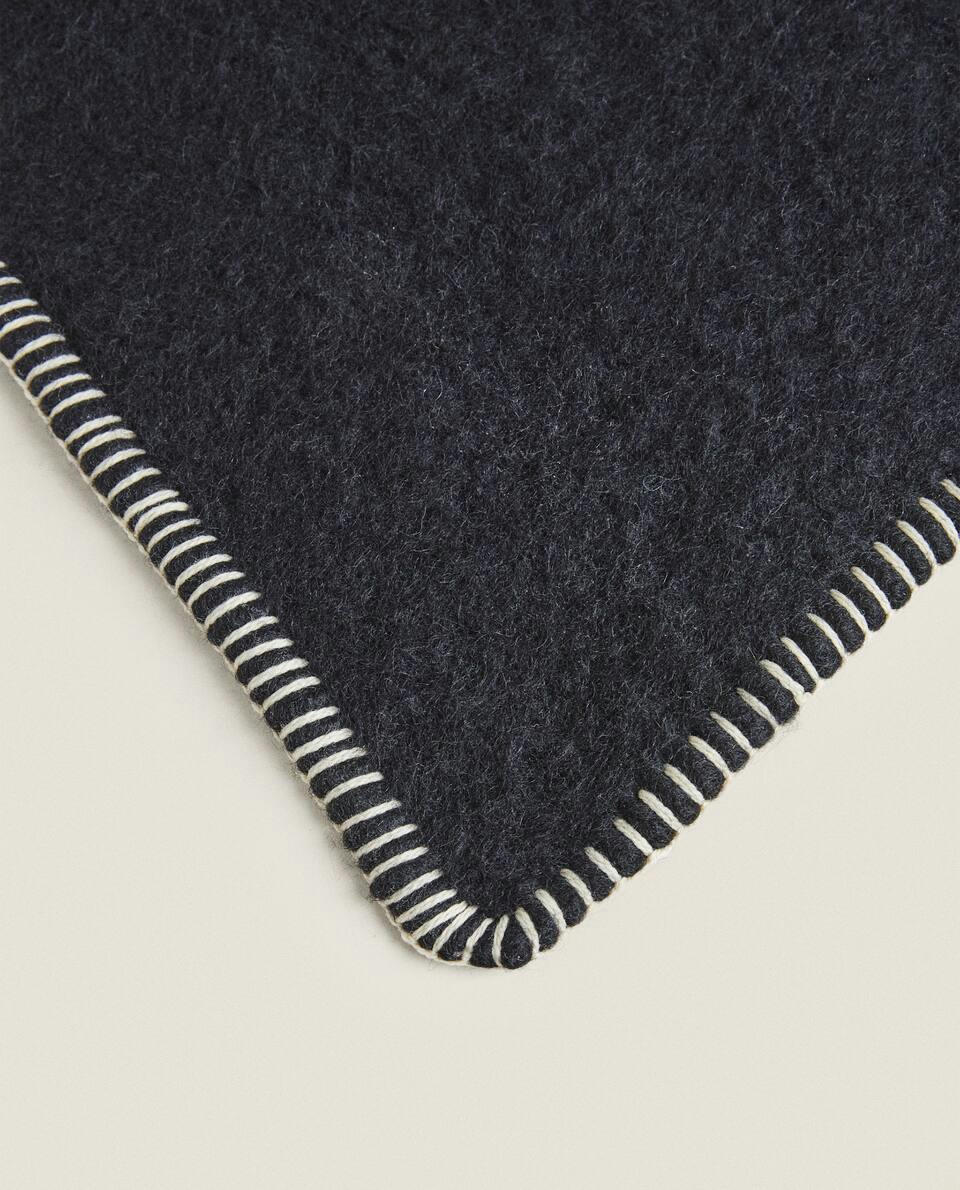 CARDED WOOL BLANKET