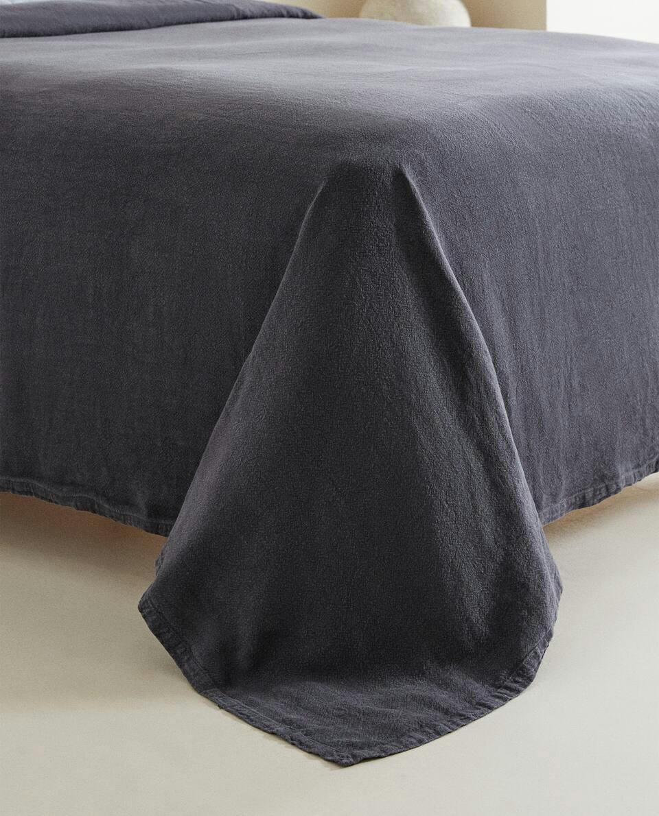 WASHED LINEN BEDSPREAD (400 GxM2)