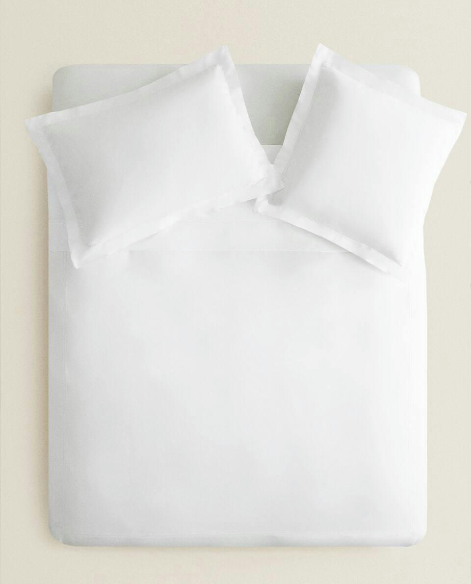 (500 THREAD COUNT) SATEEN DUVET COVER WITH DOUBLE HEMSTITCHING