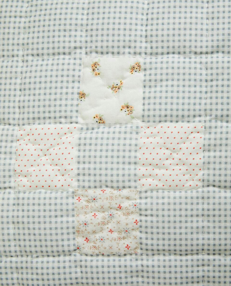 FLORAL PATCHWORK CUSHION COVER