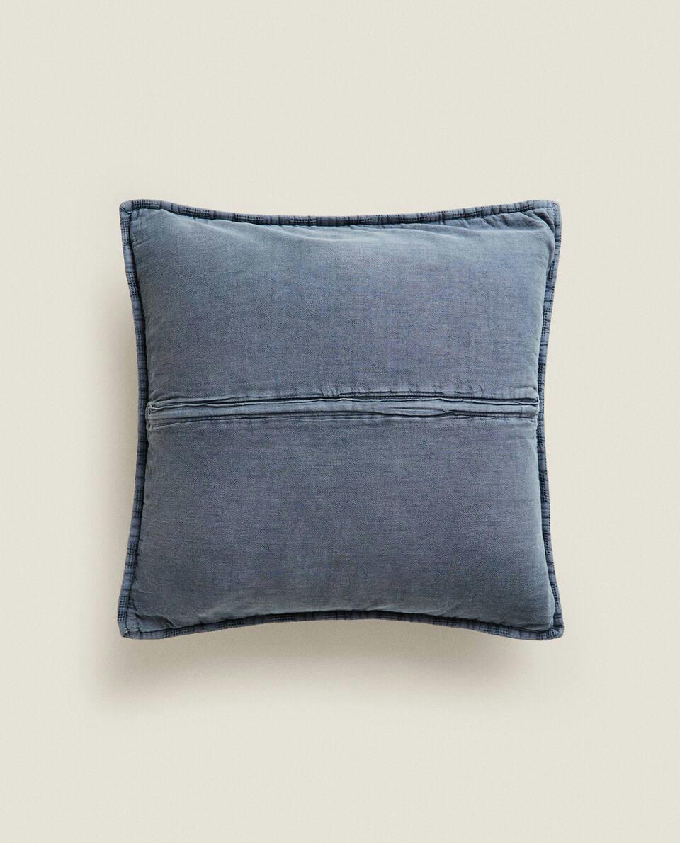 WAFFLE-KNIT CUSHION COVER